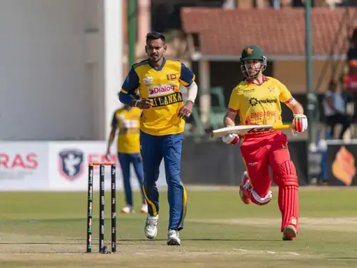 श्रीलंका ने जिम्बाब्वे को 4 विकेट से पहला टी-20 हराया:कामिंडु मेंडिस ने 41 रन बनाकर मैच जिताया; दुष्मंथा चमीरा को 3 विकेट