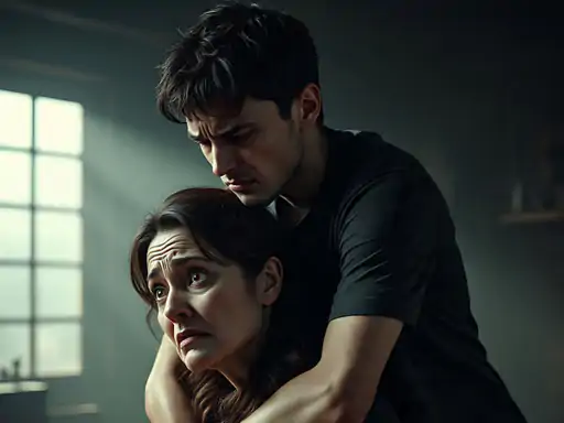 मां का गला दबाकर मारने का प्रयास; AI जनरेटेड फोटो।